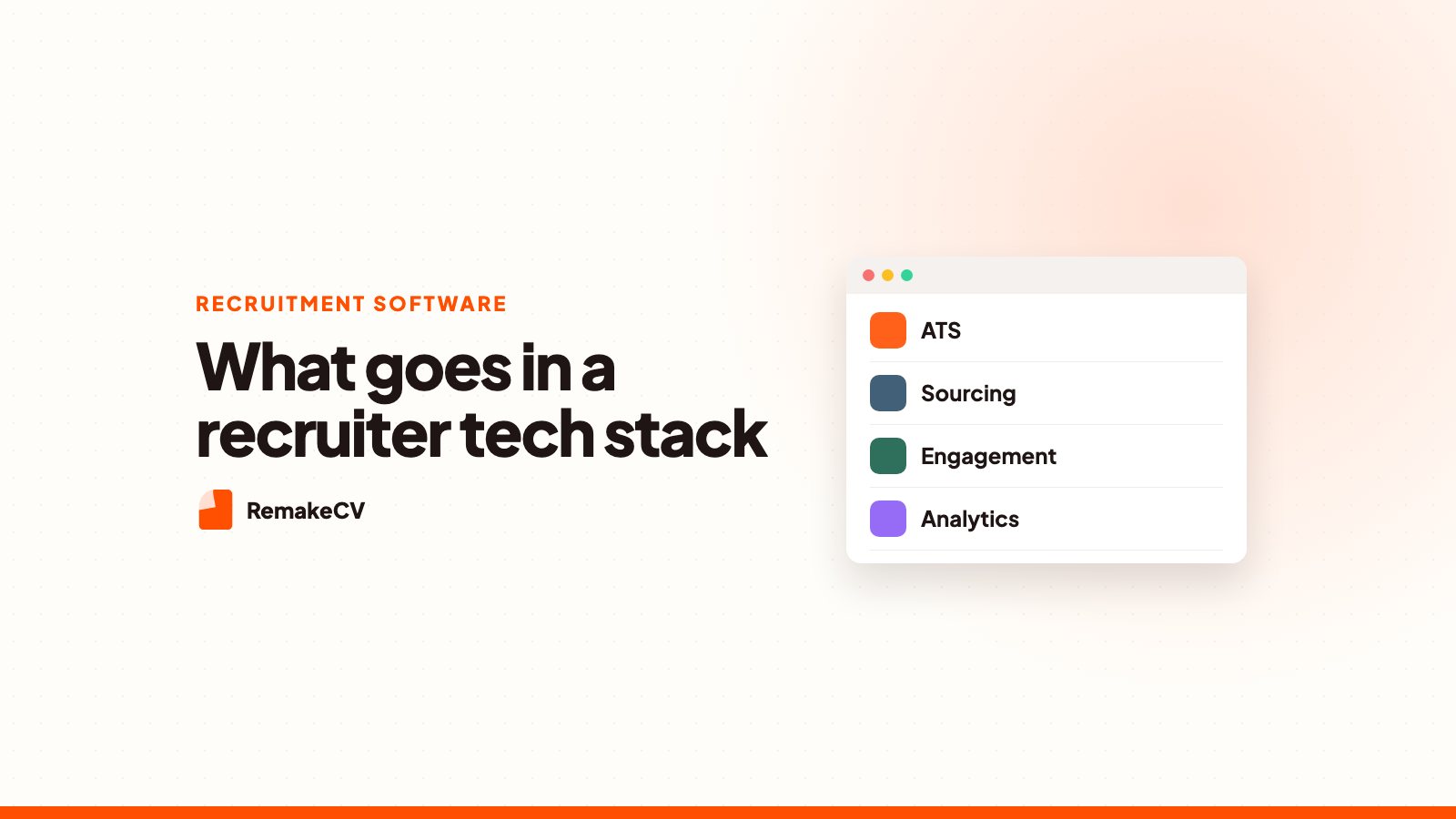 What do I need in my recruiter tech stack?